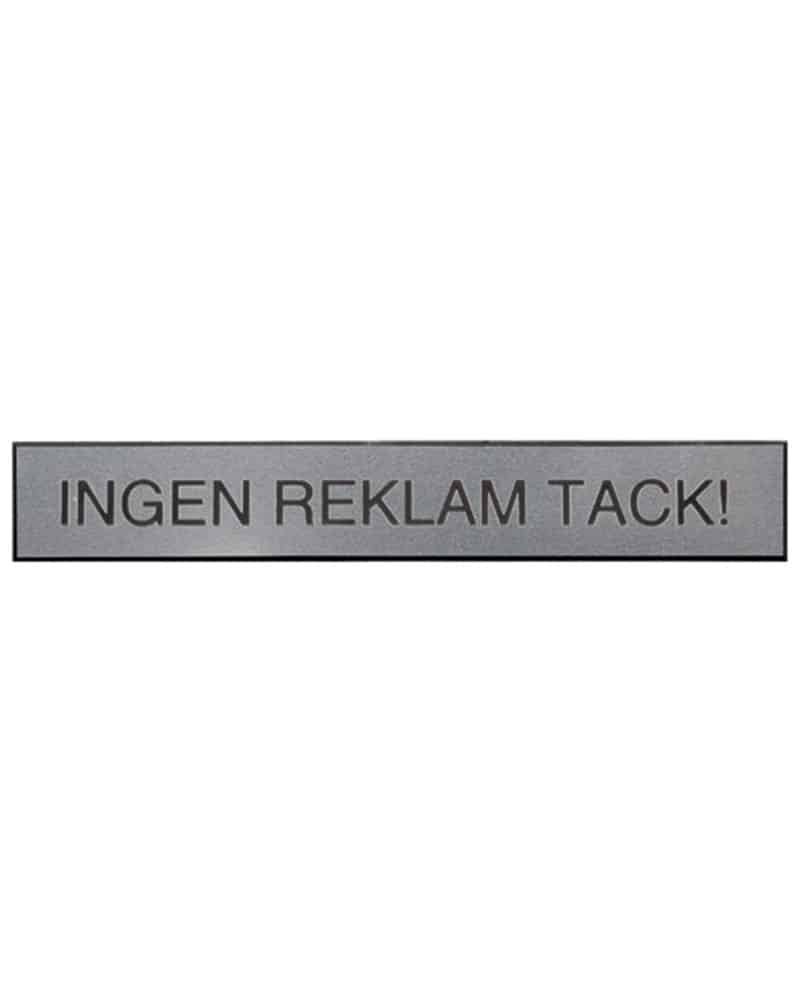 Ingen reklam tack (Silver) - Bild 1